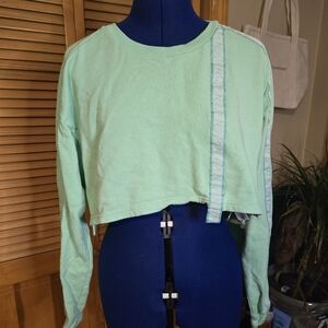 Gymshark Light Green Long Sleeve Crop Sweatshirt
